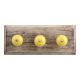 Yellow Black Crackle Ceramic Wooden Hooks